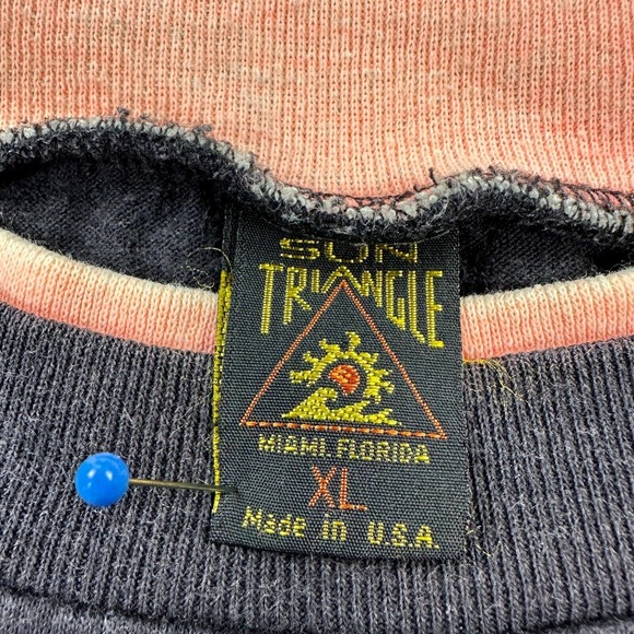 VINTAGE 90s Surf Shirt Adult Extra Large Black Pink Single Stitch Daytona Beach - Picture 5 of 13